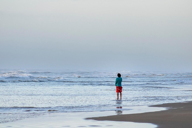 person letting go by the ocean symbolizing healing through forgiveness and emotional freedom